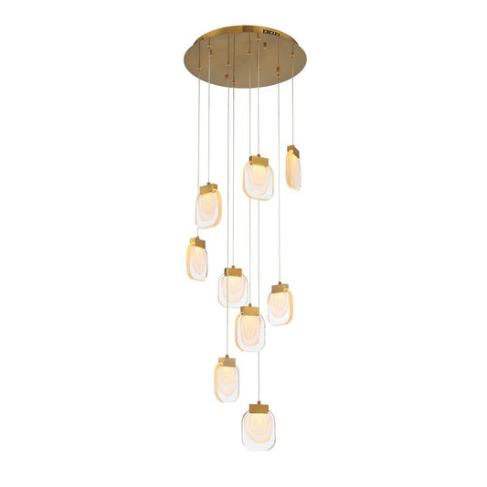 Eurofase Lighting Paget 9 Light Led Chandelier Cp474196