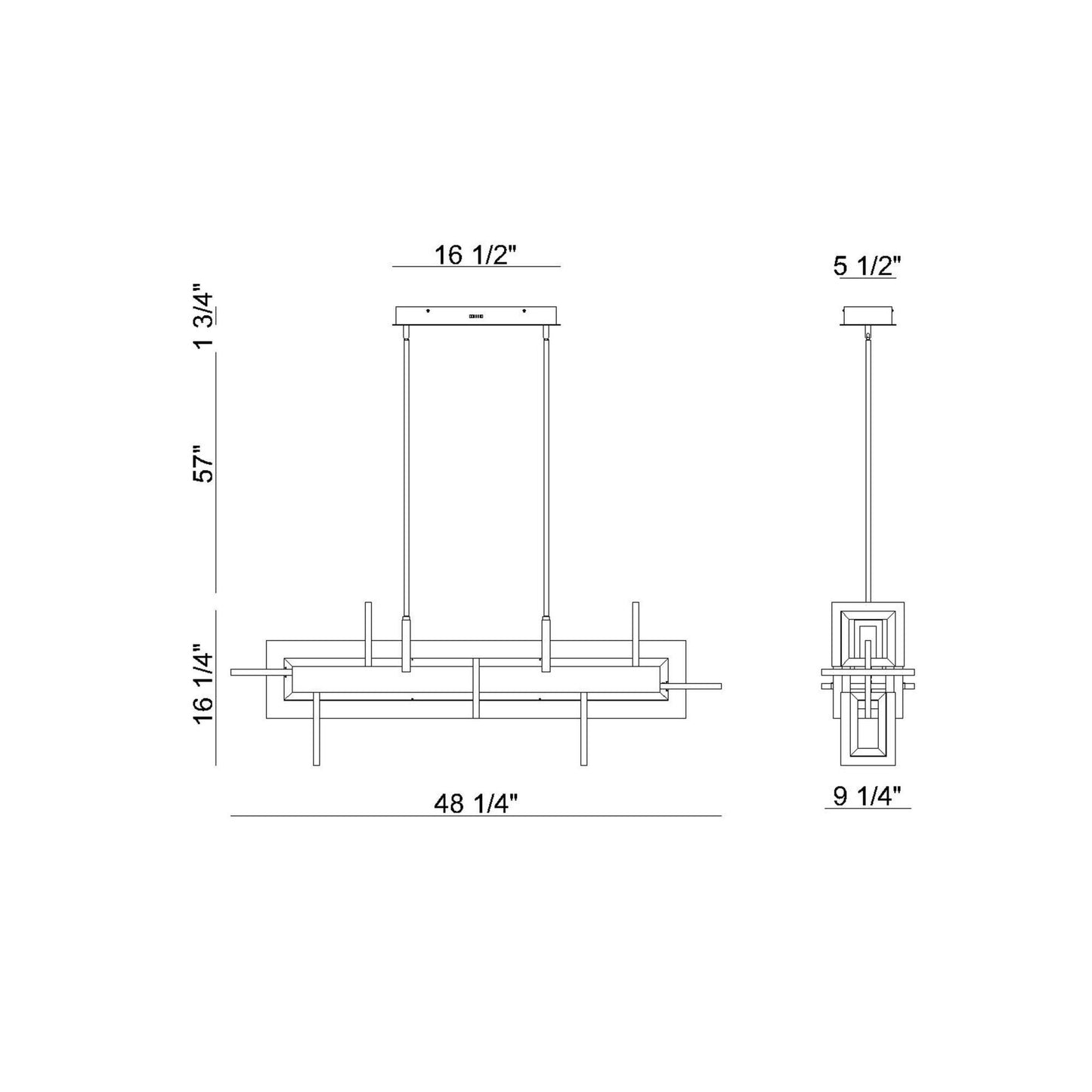 Eurofase Lighting Inizio 48 Inch Led Linear Suspension Light Cp784991