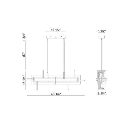 Eurofase Lighting Inizio 48 Inch Led Linear Suspension Light Cp784991