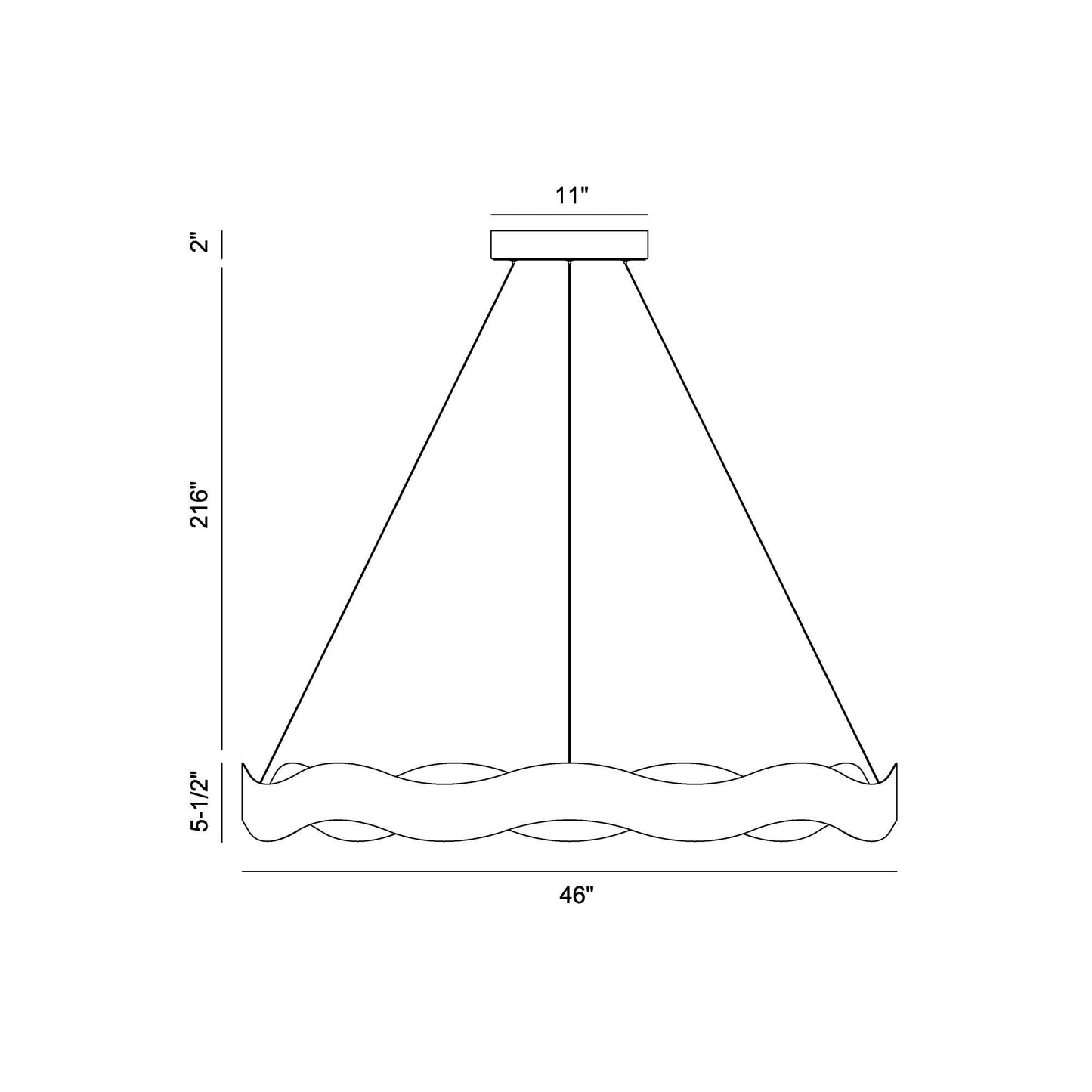 Eurofase Lighting Vaughan 46 Inch Led Chandelier Cp784954