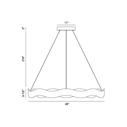 Eurofase Lighting Vaughan 46 Inch Led Chandelier Cp784954