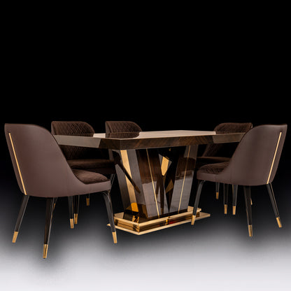 Exclusive Abstract Rectangular Designer Dining Table