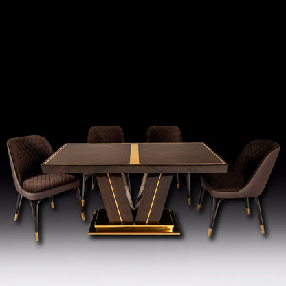 Exclusive Abstract Rectangular Designer Dining Table