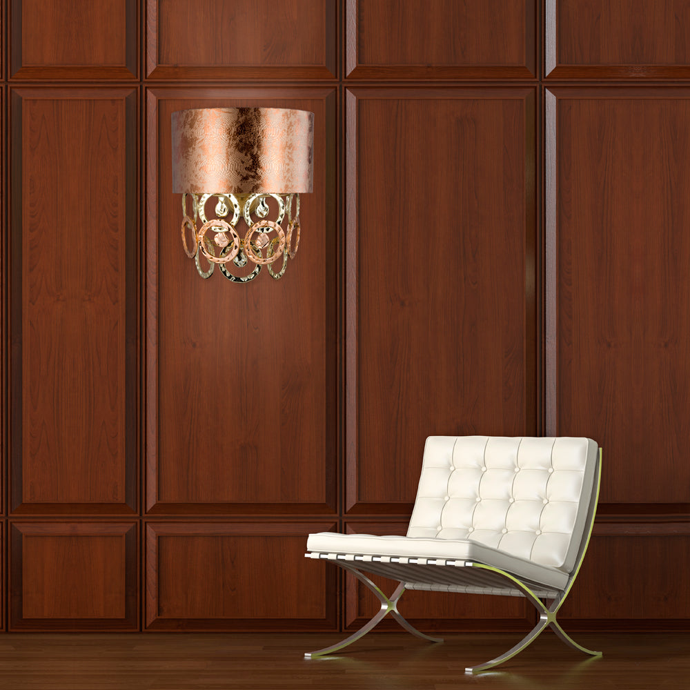 Luxury Copper Print Wall Light