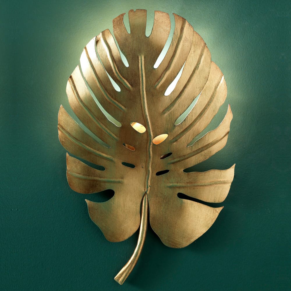 Exclusive Designer Italian Tropical Leaf Wall Lights