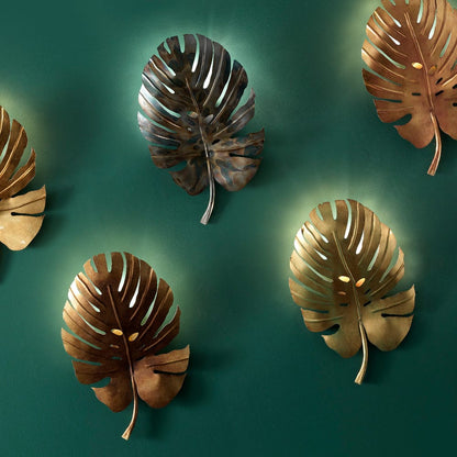 Exclusive Designer Italian Tropical Leaf Wall Lights