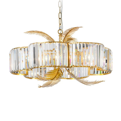 Exclusive Gold Leaf Italian Crystal Chandelier