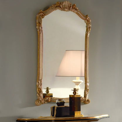 Italian Demi Lune Marble Effect Ornate Console Table And Mirror