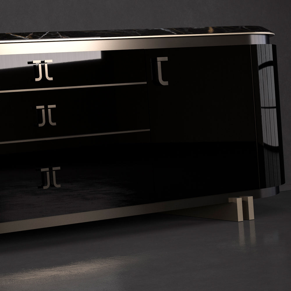 Exclusive Italian Marble Topped Luxury Sideboard