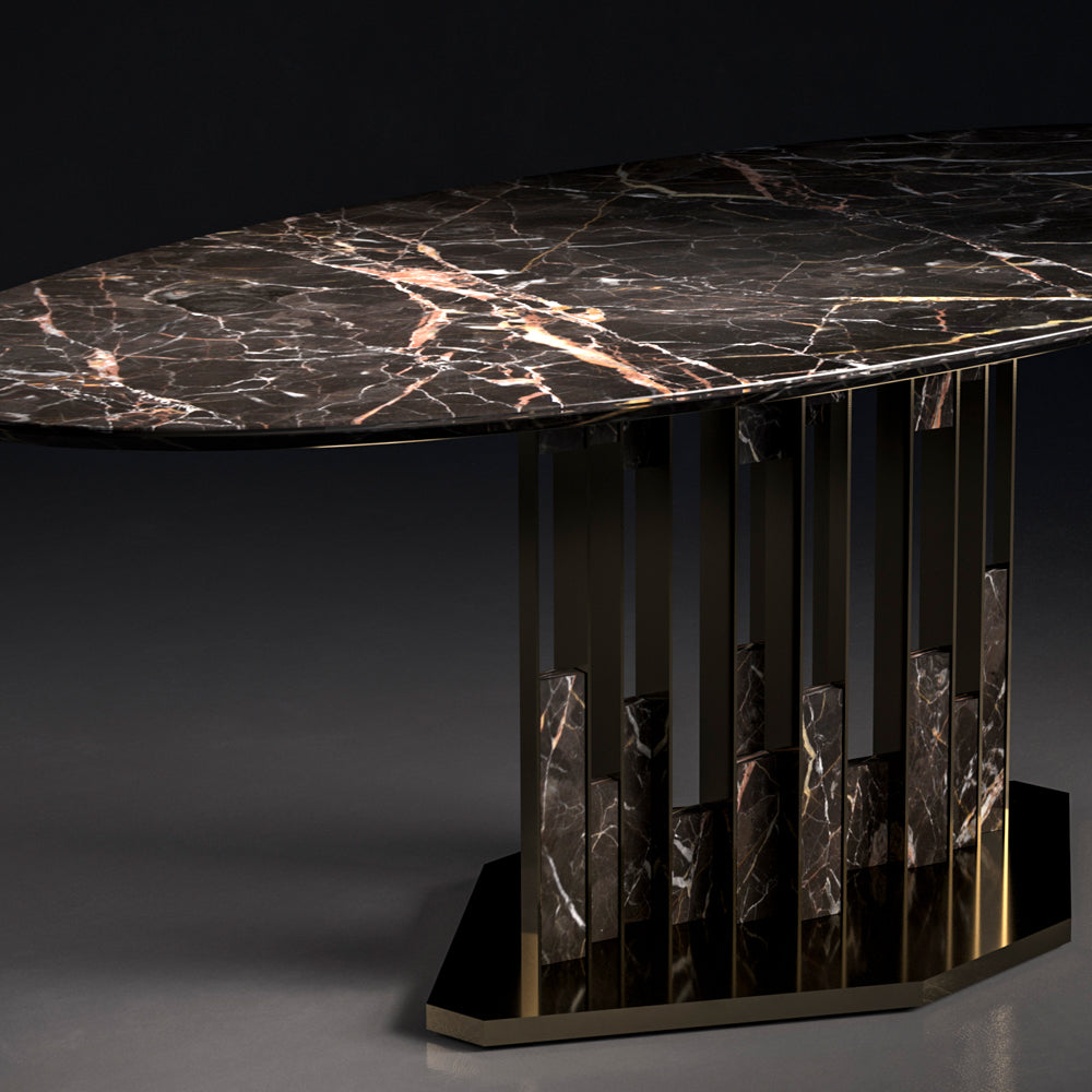 Exclusive Italian High End Oval Marble Dining Table