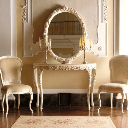 Exclusive Italian Ivory and Gold Console Table