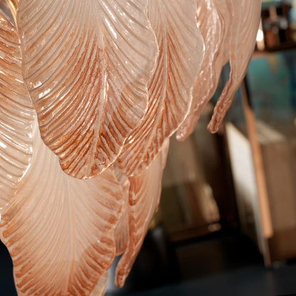 Exclusive Italian Murano Glass Leaves Designer Chandelier