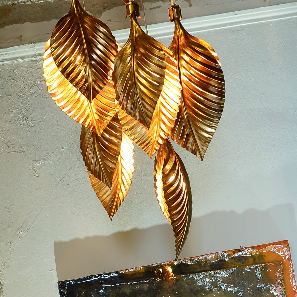 Exclusive Italian Palm Leaf Designer Ceiling Light