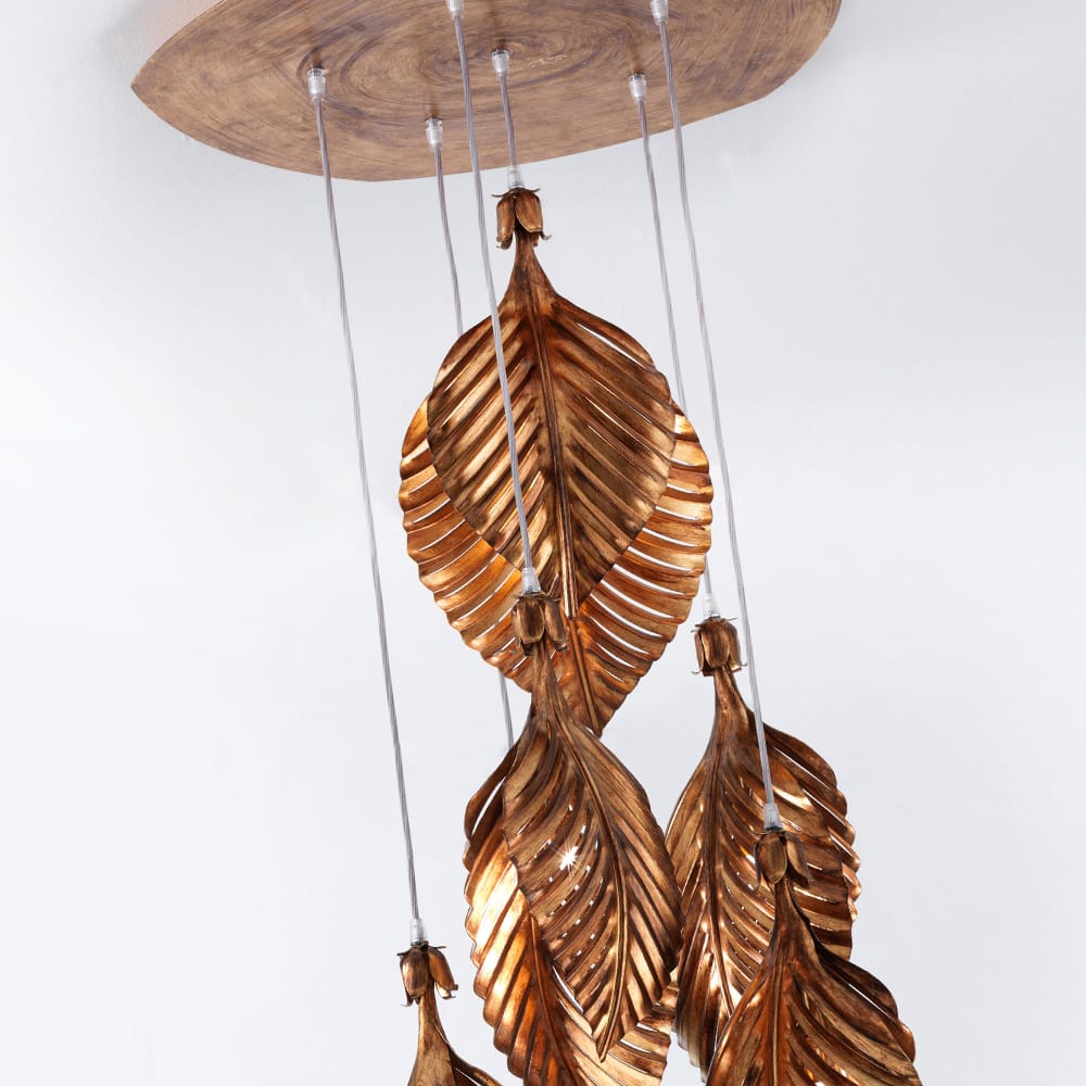 Exclusive Italian Palm Leaf Designer Ceiling Light