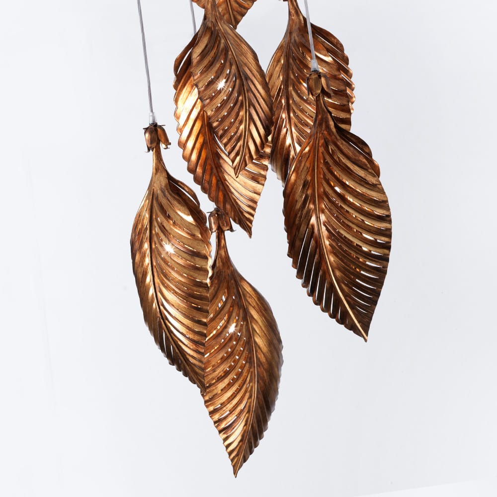 Exclusive Italian Palm Leaf Designer Ceiling Light