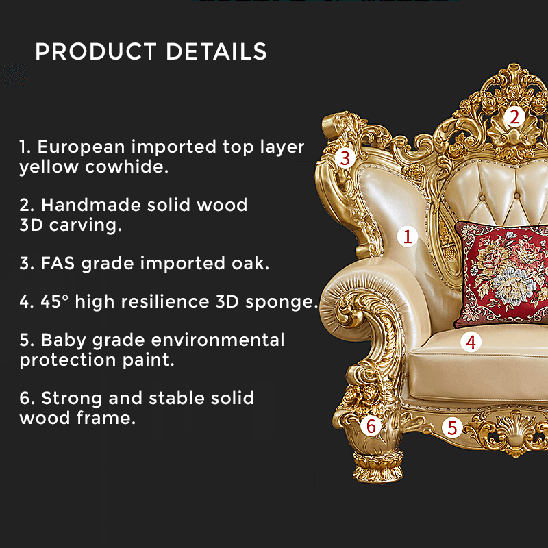 Exotic Golden Royal Sofa