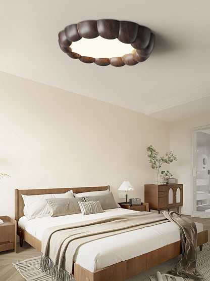 Faux Wood Ripple Ceiling-mounted light Ceiling Lamp