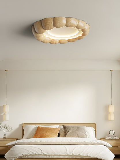 Faux Wood Ripple Ceiling-mounted light Ceiling Lamp