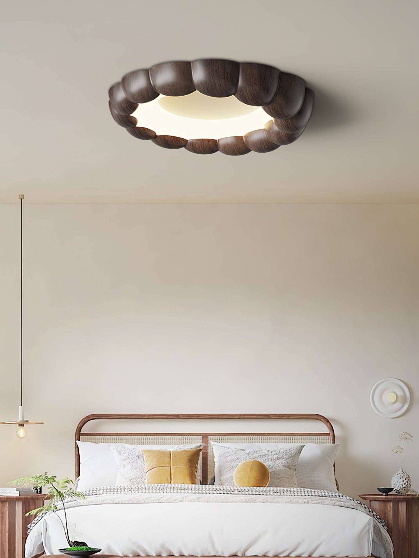 Faux Wood Ripple Ceiling-mounted light Ceiling Lamp