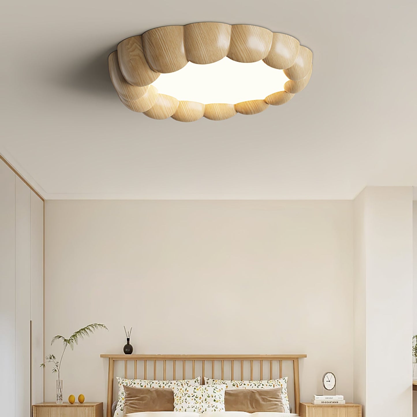 Faux Wood Ripple Ceiling-mounted light Ceiling Lamp