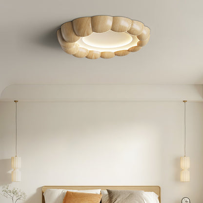 Faux Wood Ripple Ceiling-mounted light Ceiling Lamp