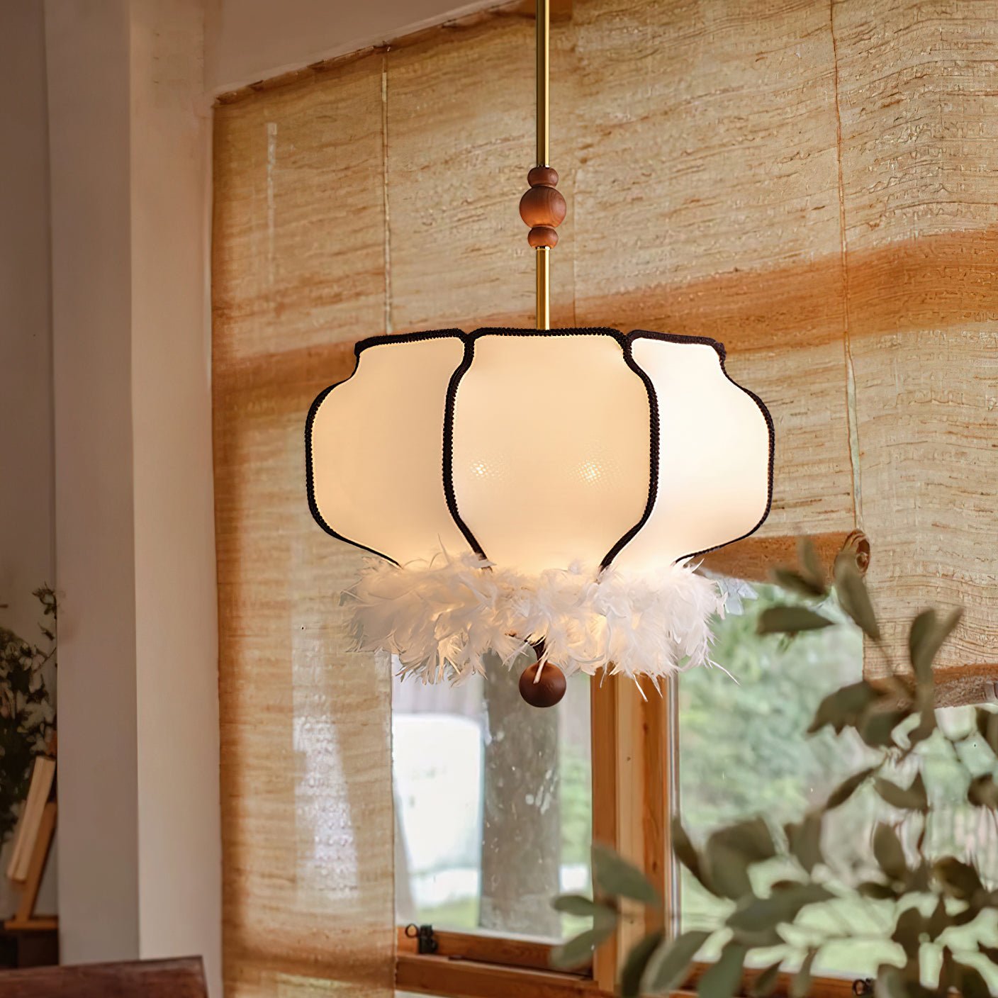 Feathered Lantern Houselight Pendant Light