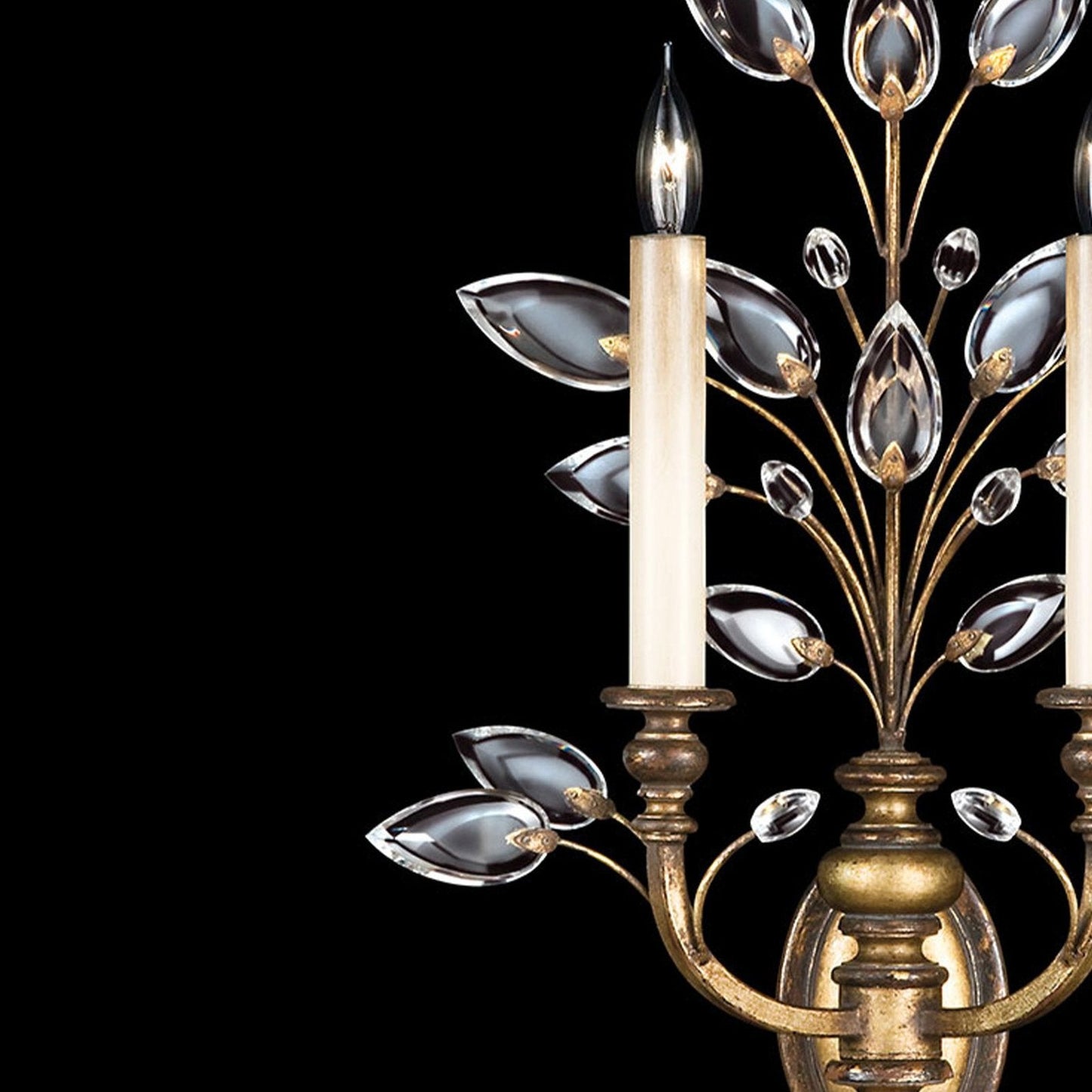 Fine Art Crystal Laurel 28" Sconce