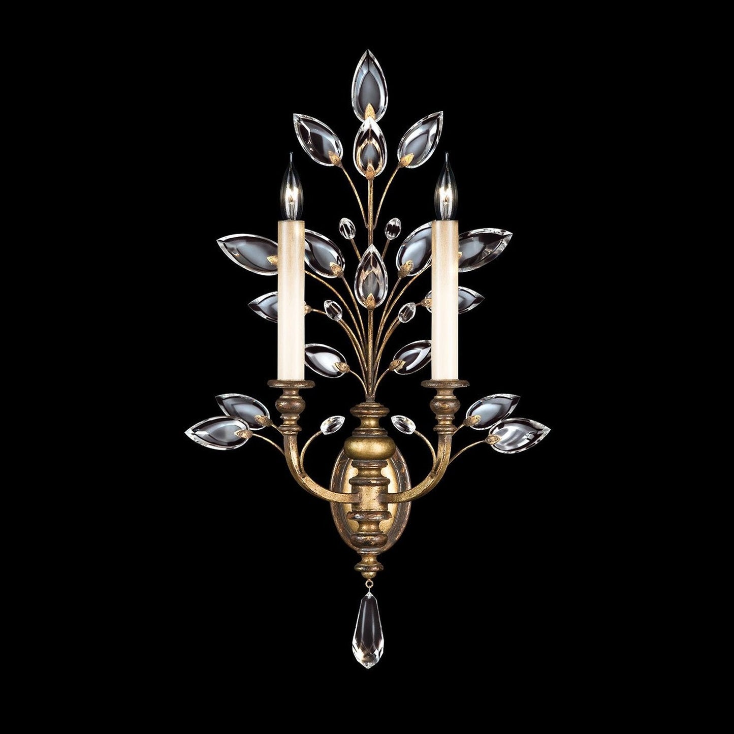 Fine Art Crystal Laurel 28" Sconce