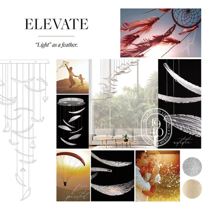 Fine Art Elevate 18" Plumes Round Pendant