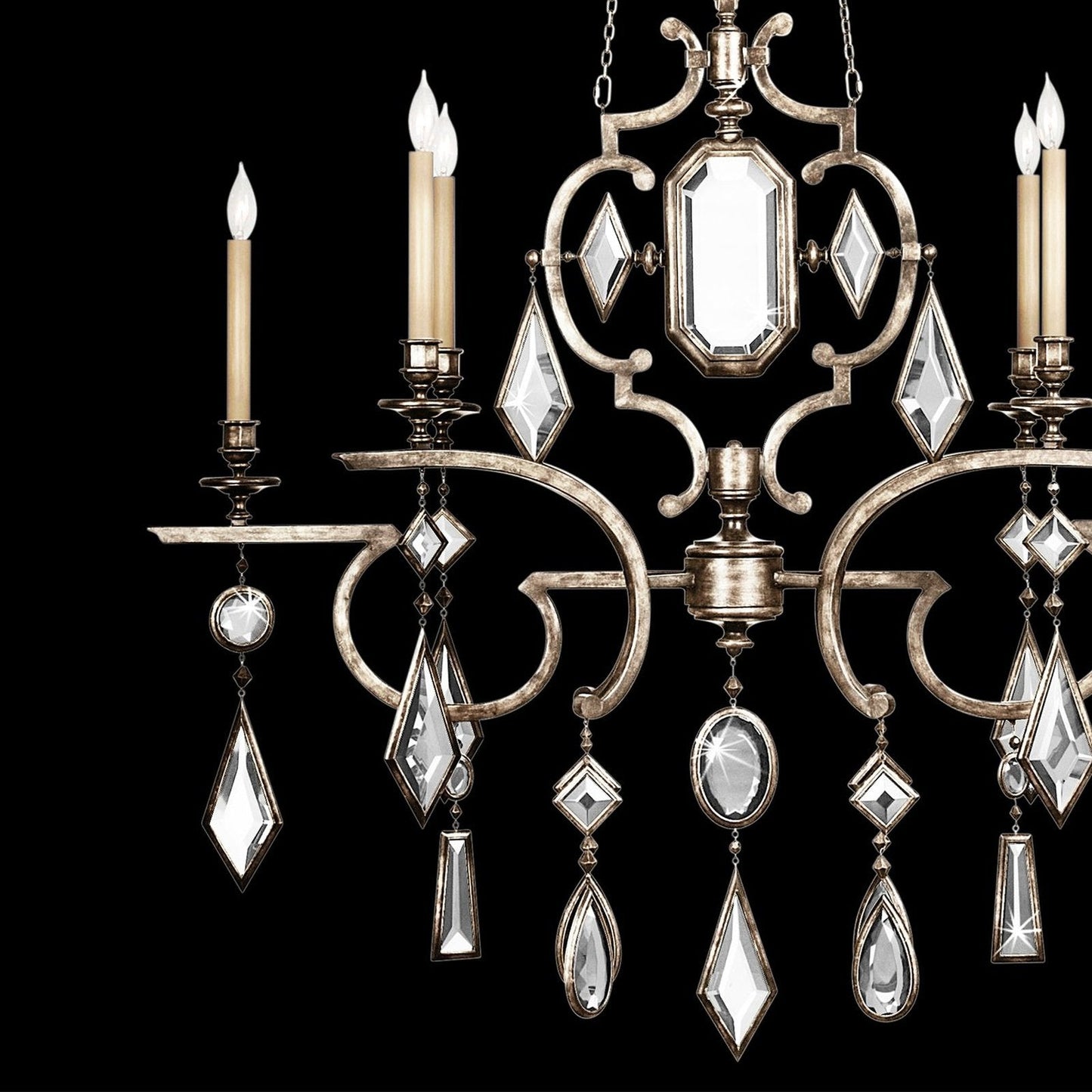 Fine Art Encased Gems 50" Oval Chandelier