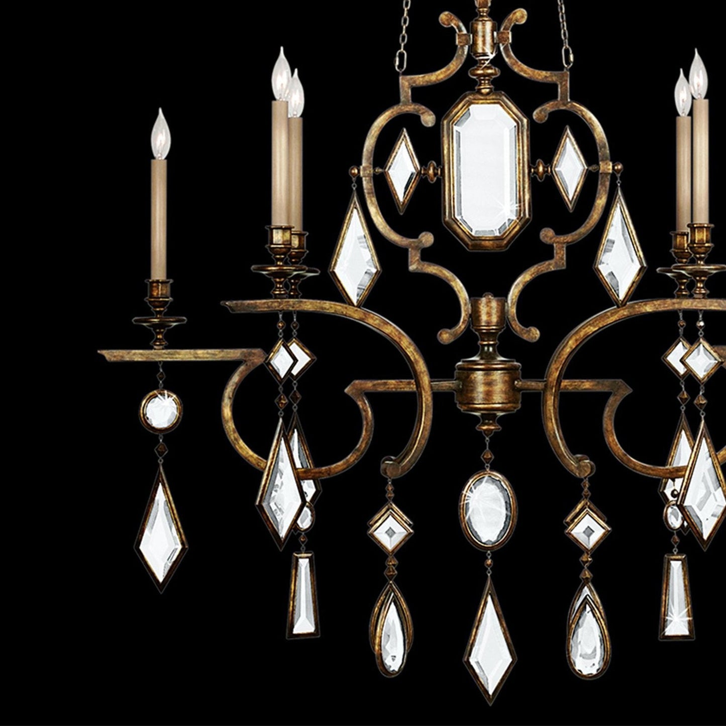 Fine Art Encased Gems 50" Oval Chandelier