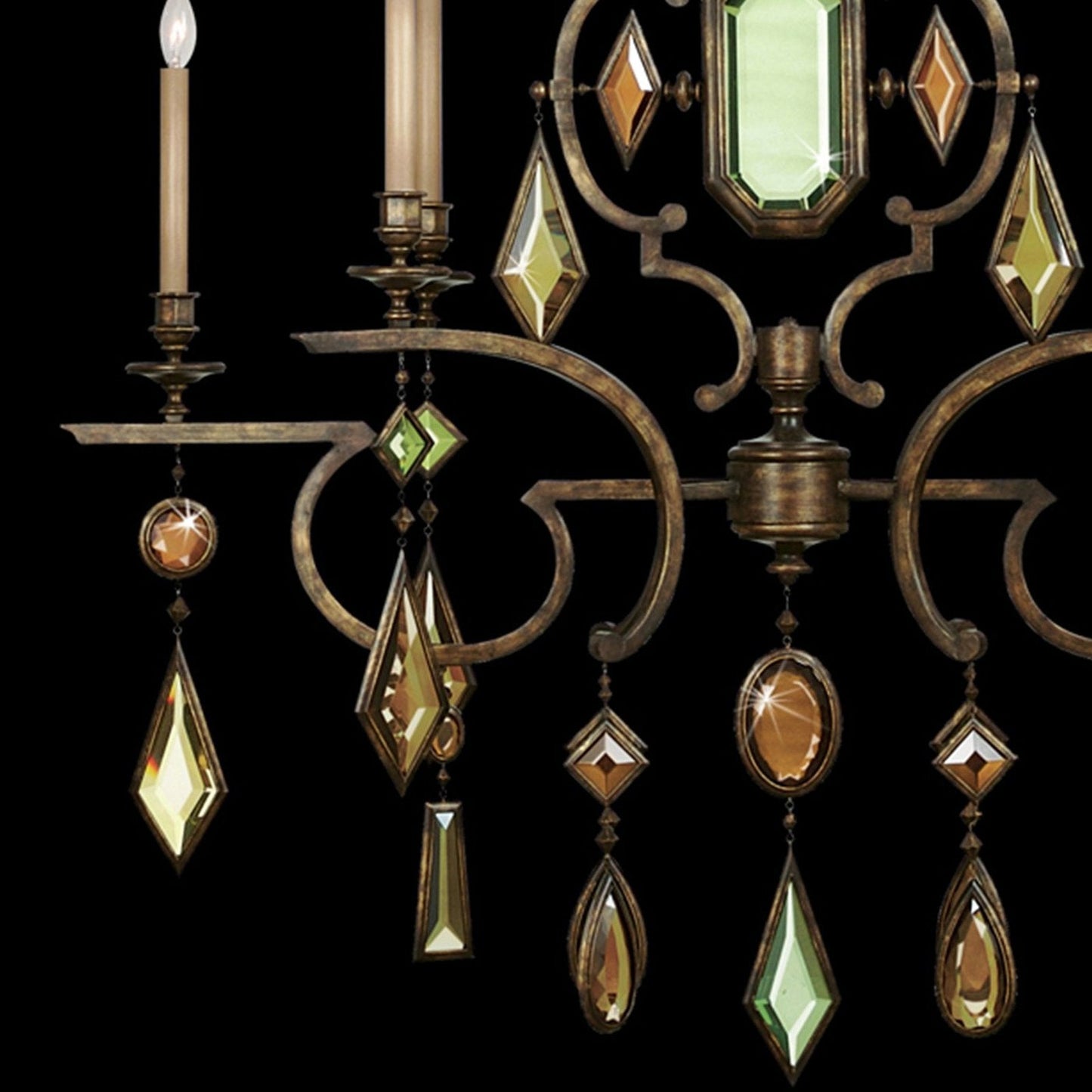 Fine Art Encased Gems 50" Oval Chandelier