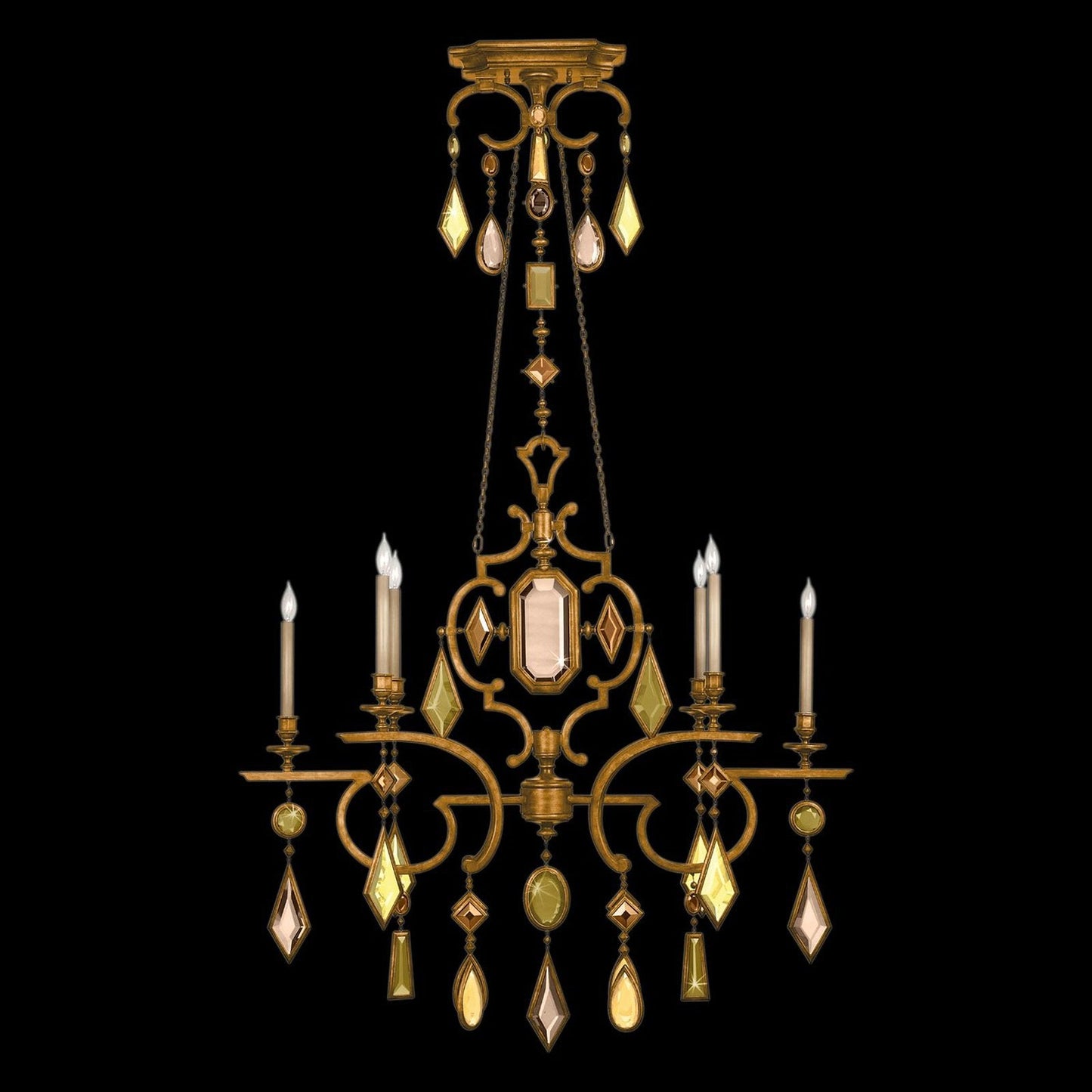 Fine Art Encased Gems 50" Oval Chandelier