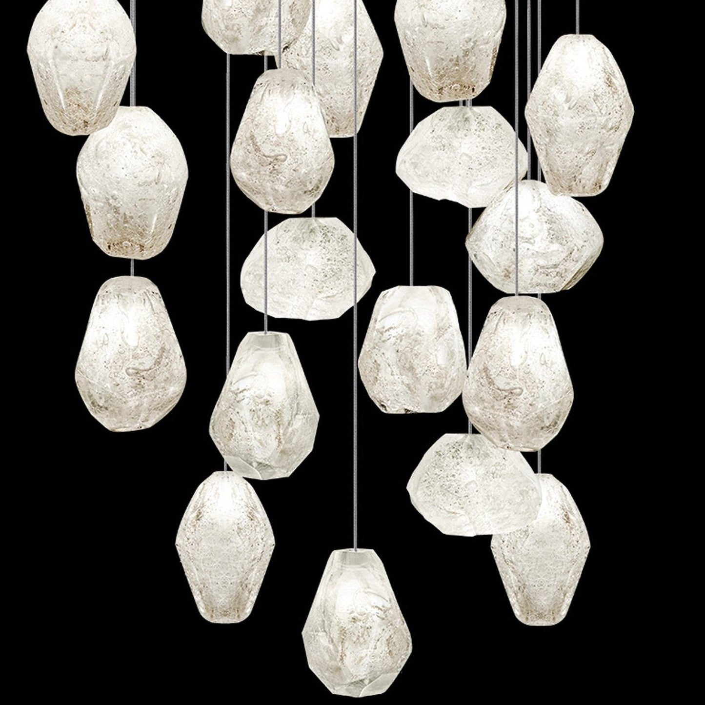 Fine Art Natural Inspirations 24" Clear Quartz Round Pendant