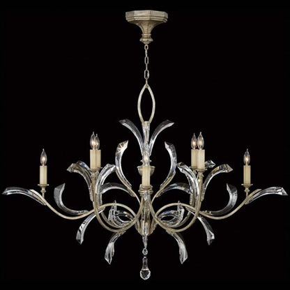 Fine Art Lamps Beveled Arcs 57 Inch 8 Light Chandelier Cp96807