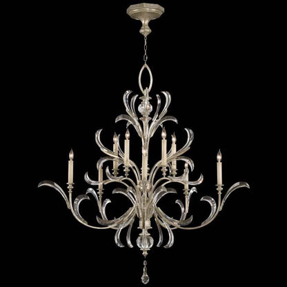 Fine Art Lamps Beveled Arcs 56 Inch 10 Light Chandelier Cp96815