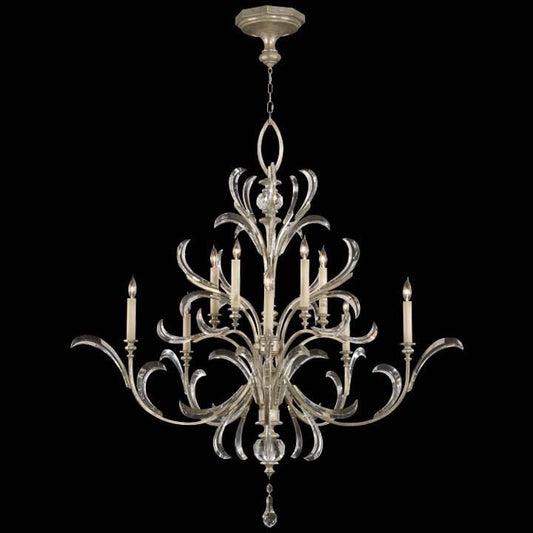 Fine Art Lamps Beveled Arcs 56 Inch 10 Light Chandelier Cp96815