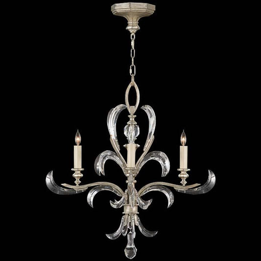 Fine Art Lamps Beveled Arcs 28 Inch 4 Light Chandelier Cp96830