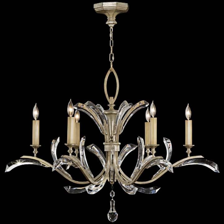 Fine Art Lamps Beveled Arcs 42 Inch 6 Light Chandelier Cp96902