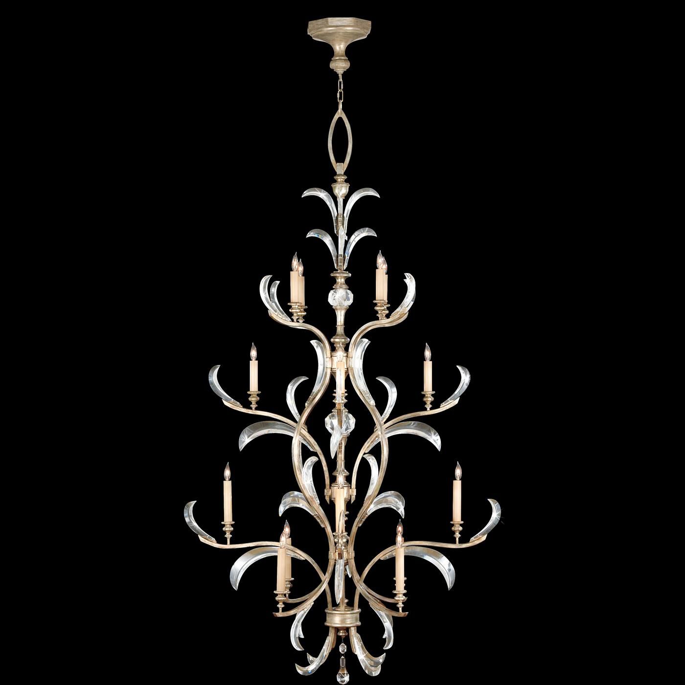 Fine Art Lamps Beveled Arcs 48 Inch 16 Light Chandelier Cp97002