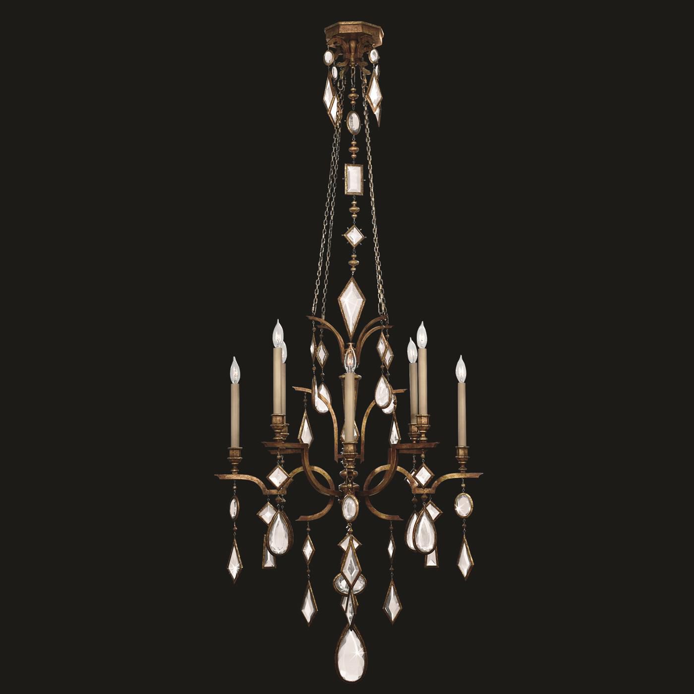 Fine Art Lamps Encased Gems 31 Inch 8 Light Chandelier Cp98352