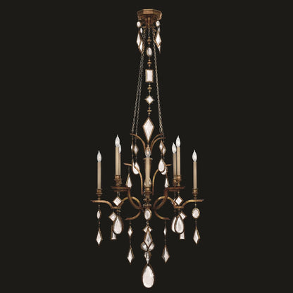 Fine Art Lamps Encased Gems 31 Inch 8 Light Chandelier Cp98352