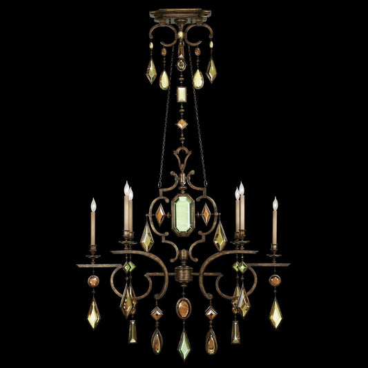 Fine Art Lamps Encased Gems 50 Inch 6 Light Chandelier Cp97223