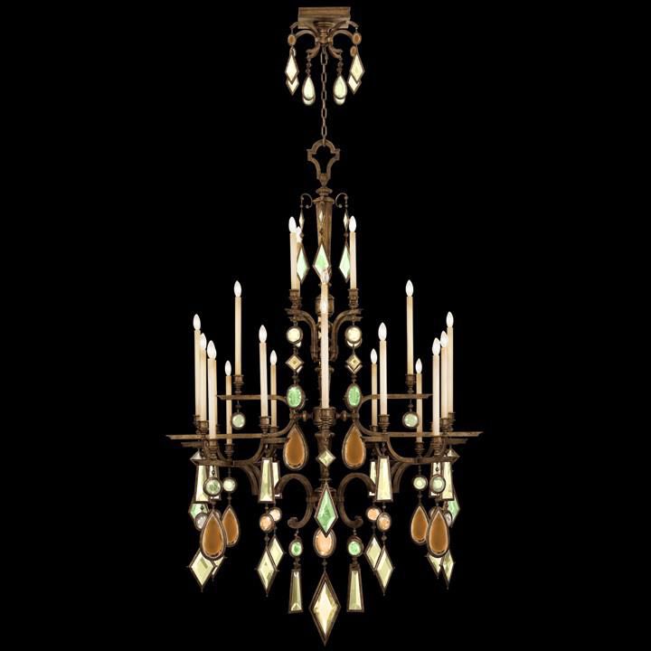 Fine Art Lamps Encased Gems 53 Inch 24 Light Chandelier Cp266521