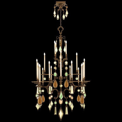 Fine Art Lamps Encased Gems 53 Inch 24 Light Chandelier Cp266521