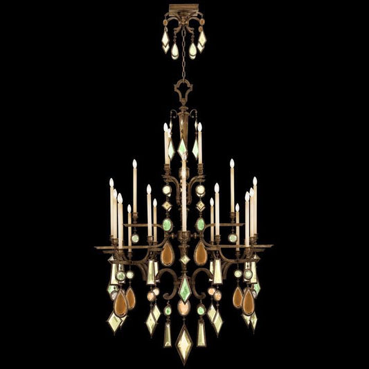 Fine Art Lamps Encased Gems 53 Inch 24 Light Chandelier Cp266521