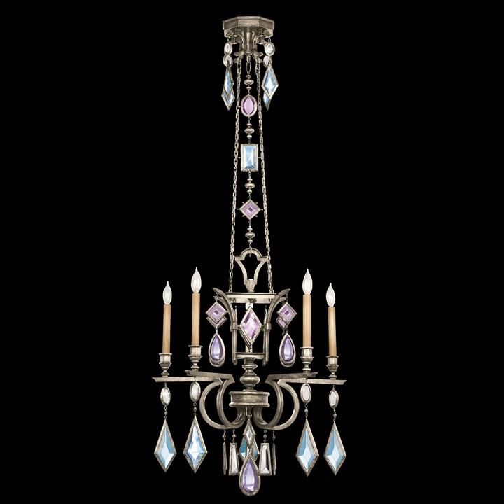 Fine Art Lamps Encased Gems 27 Inch 5 Light Chandelier Cp97190