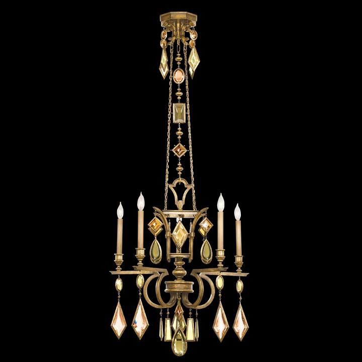 Fine Art Lamps Encased Gems 27 Inch 5 Light Chandelier Cp97190