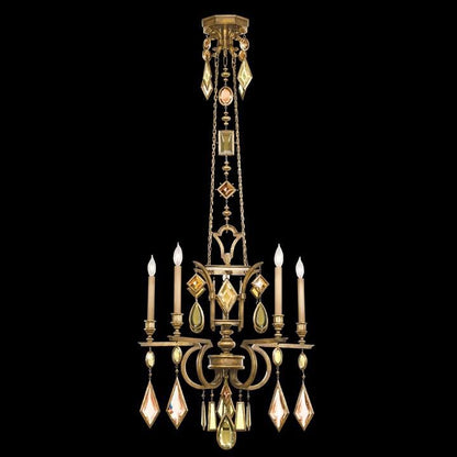 Fine Art Lamps Encased Gems 27 Inch 5 Light Chandelier Cp97190