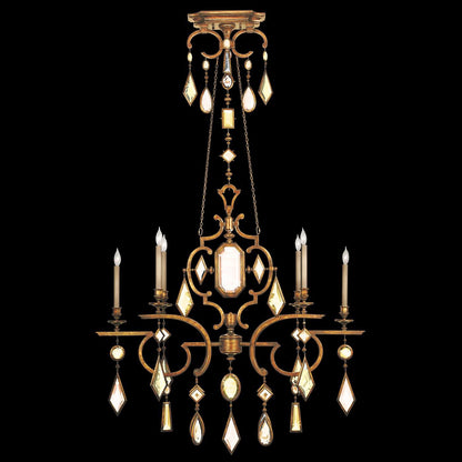 Fine Art Lamps Encased Gems 50 Inch 6 Light Chandelier Cp97223